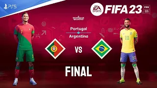 Portugal Vs Brazil World cup Final | Ronaldo VS Neymar   | 4K60FPS | FIFA-23