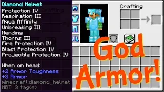 GOD Armor in Survival! | 1.14-1.14.2 Minecraft