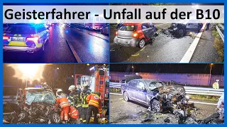 [Geisterfahrer-Unfall auf B10 bei Stuttgart] +++ Polizei stellt Handy-Gaffer +++