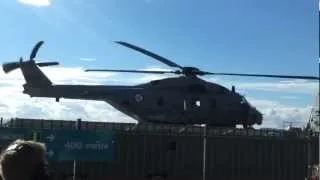 Coast guard helicopter landing on KNM Fridtjof Nansen