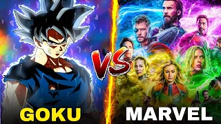 Goku Vs Marvel in Hindi | Whole Marvel Cinematic Universe Vs Goku ? | SUPERHERO STUD10S
