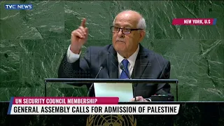 General Assembly Calls For Admission Of Palestine Into Security Council