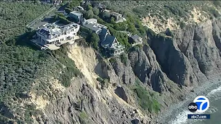 Dana Point homes threatened after cliffside gives way