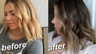 HOW TO REVERSE BALAYAGE | ADDING LOWLIGHTS TO MY BLONDE HAIR | PRO HAIRSTYLIST TUTORIAL