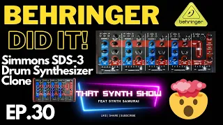 BREAKING BEHRINGER SDS-3 DRUM MACHINE THE SIMMONS CLONE | THAT SYNTH SHOW EP.30