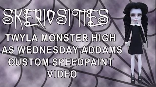 Monster High Twyla as Wednesday Addams Custom Speed Paint Video by Skeriosities