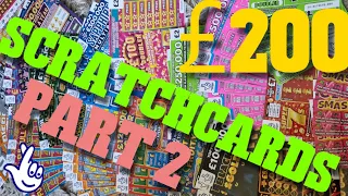 £200 WORTH UK SCRATCHCARDS  PART 2