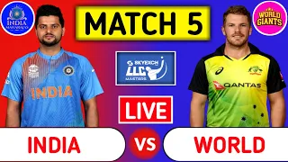 India Maharajas Vs World Giants Live | Match 5 - Legends League Cricket 2023 | Last 8 Overs