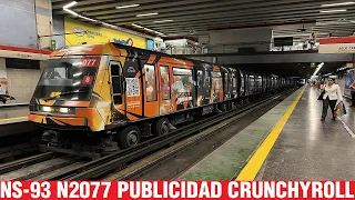Metro De Santiago | NS-93 N2077 con “Publicidad Crunchyroll”