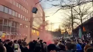 England fans sing 'Don't Take Me Home' outside Kilkennys Pub Berlin | Germany 2 England 3