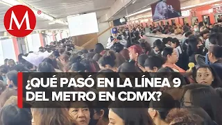 Caos por saturación en L9 del Metro de CdMx; usuarios saltan bardas para entrar