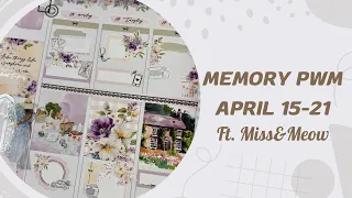 Memory Plan with me April 15-21 ft. Miss&Meow