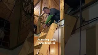 Removing stairs #amazing #carpenter #carpentry #youtube #shorts