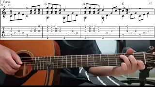 Carry That Weight (The Beatles) - Easy Fingerstyle Guitar Playthrough Tutorial With Tabs