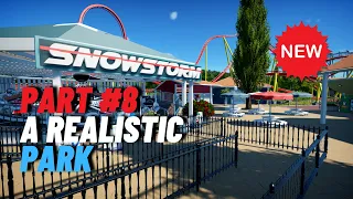 PLANET COASTER - Realistic Park ep. 8, New Thrill Ride Plaza Tutorial (Speed Build)