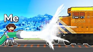 Can WATER CANNONS Stop A TRAIN In GTA 5?!