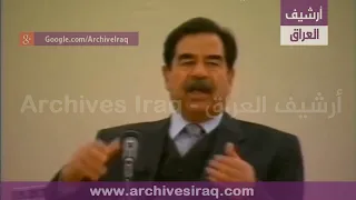 صدام حسين يتحدث إلى القادة العسكريين قبل الغزو في 6 مارس 2003