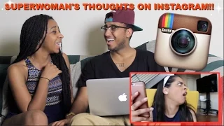 Couple Reacts : "My Thoughts Scrolling Through Instagram" by iiSuperwomanii Reaction!!