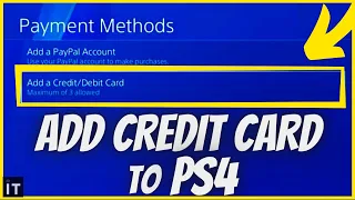 HOW TO ADD CREDIT CARD ON PS4 EASIEST METHOD