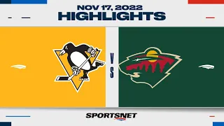 NHL Highlights | Penguins vs. Wild - November 17, 2022