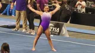 Konnor McClain (LSU) - Floor & Bars warm-up - 2024 Collegiate Quad