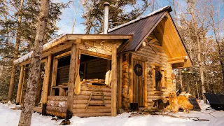 Surviving Winter in a Log Cabin | Tiny Home