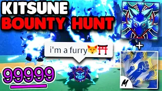 The BEST Kitsune COMBO In UPDATE 21... (Blox Fruits Bounty Hunting)