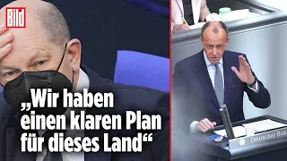 Scholz und Merz im Wortgefecht: Generaldebatte im Bundestag | BILD Live