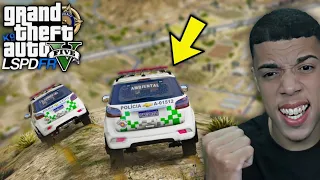 GTA V : MOD POLICIA - APREENSÃO NO TOPO DO MONTE CHILIAD! ( A DESCIDA PERIGOSA )