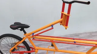 Homemade A Cargo Bike Using Cable Driving System From Damaged Bike Parts