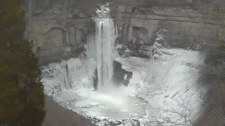 Taughannock Falls in winter ice mode