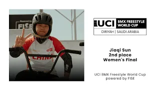 Jiaqi Sun - 2nd place | Women's Final | UCI BMX Freestyle World Cup Diriyah