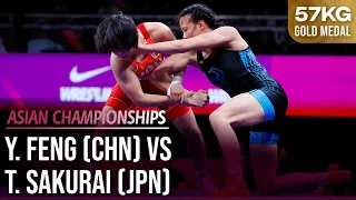 Tsugumi SAKURAI (JPN) vs. Yongxin FENG (CHN) | 2024 Asian Championships | Gold Medal | WW 57Kg