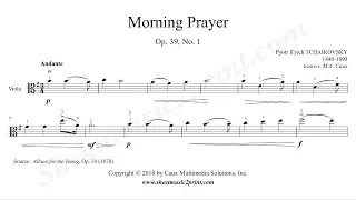 Tchaikovsky : Morning Prayer Op. 39, No. 1 - Viola