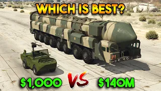 GTA 5 ONLINE : CHEAP VS EXPENSIVE (BEST MILITARY VEHICLE?)