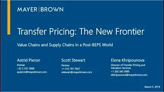 Value Chains and Supply Chains in a Post-BEPS World
