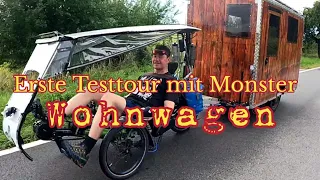 Erste Testtour mit Monster Wohnwagen