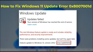 How to Fix Windows Update Error 0x8007001d on Windows 11