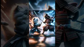 ⚔Samurai cat😸Revenge fight for Friend②😭Emotional sad story #aicat #cat #kitten #catstory #shorts