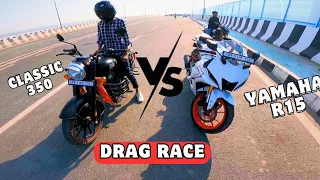 Battle of Legends: Yamaha R15 V4 vs. Royal Enfield Classic 350 - Which Cruiser Reigns Supreme?"