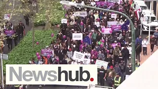 Thousands march through Wellington streets - but what were they protesting about? | Newshub