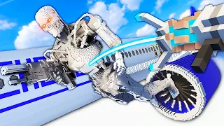 TERMINATOR Gets Sucked Into Plane Engine - Teardown Mods Gameplay