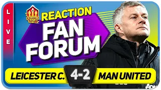 SOLSKJAER'S TIME RUNNING OUT? Leicester City 4-2 Manchester United | LIVE Fan Forum
