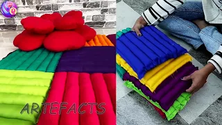unique quilt making - old clothe reused