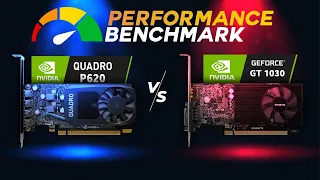 Nvidia QUADRO P620 против Nvidia GEFORCE GT 1030 | Тест производительности