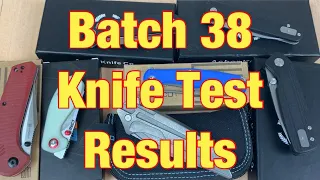 Batch 38 knife steel testing results /Asher knives/Sencut/CJRB AR-RPM9 steel etc