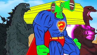 Godzilla vs SIREN HEAD vs HULK SUPERMAN - Coffin Dance Meme Cover