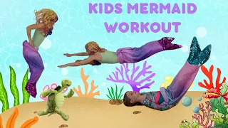 Mermaid Tail Workout For Kids (Kids Exercises Wearing A Mermaid Tail)