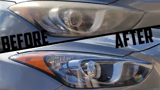 10 Minute Headlight Restoration Job | 2013 Hyundai Elantra