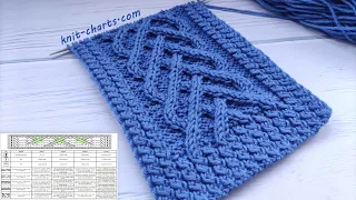 Aran Knitting Pattern| Aran-Strickmuster| Punto Aran ai ferri| Punto Aran a dos agujas| Аран спицами